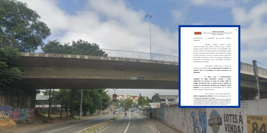 Justiça autoriza reabertura provisória do viaduto de Jandira após laudo técnico favorável