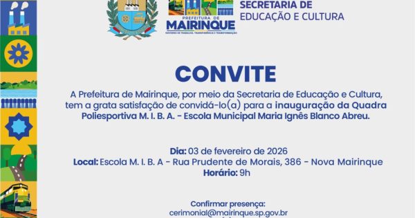 Mairinque vai inaugurar quadra poliesportiva em escola